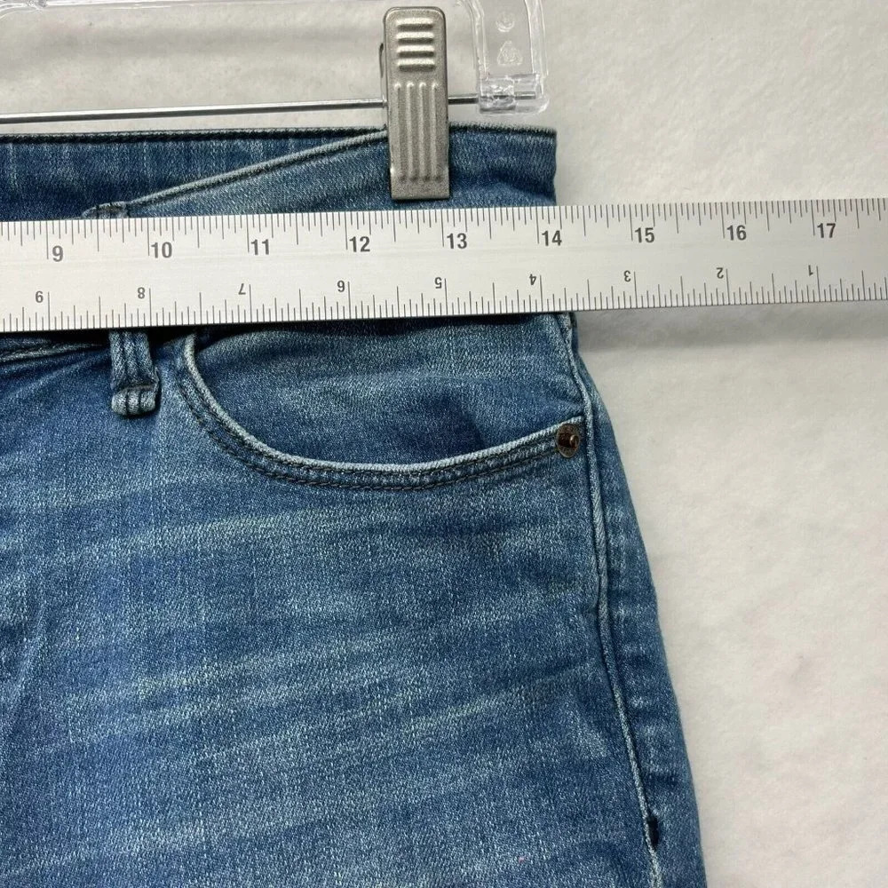 Abercrombie & Fitch Jeans Women's Sz 25 Blue Harper Ankle Cropped Raw Hem Denim - Picture 3 of 12
